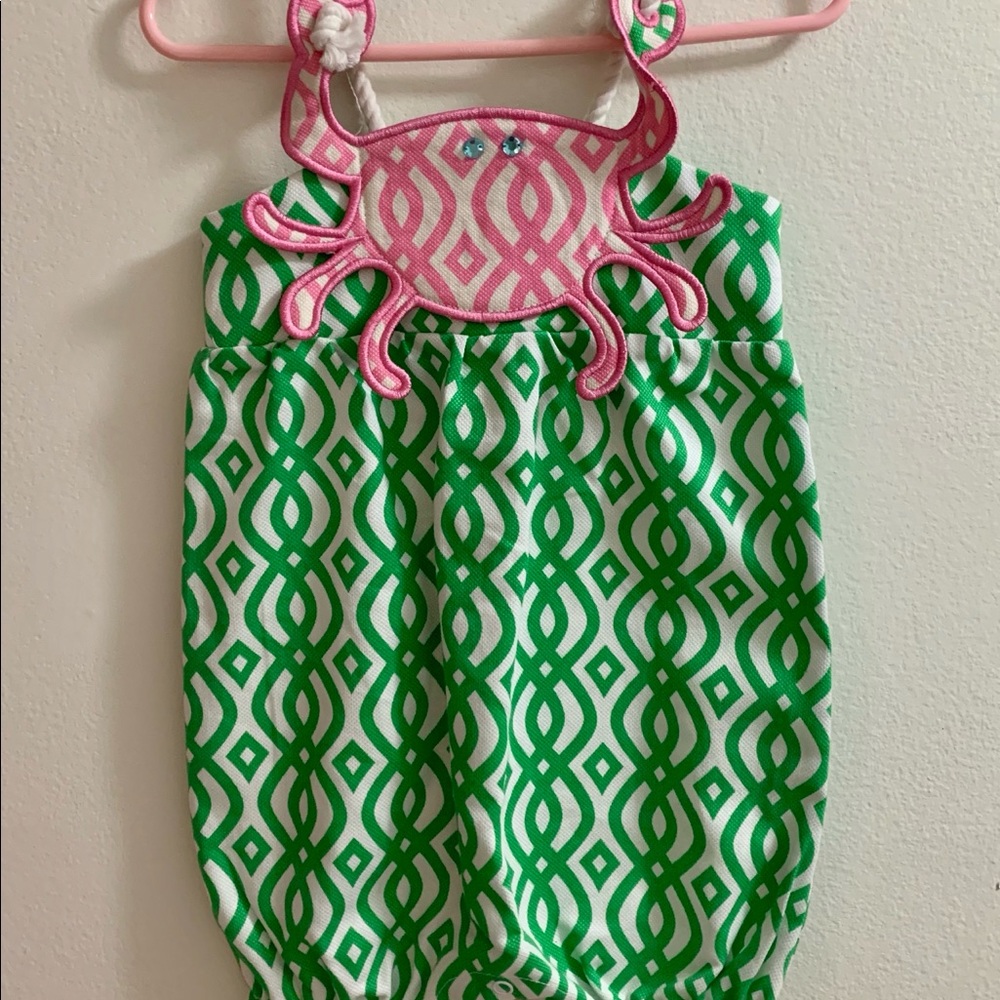 12-18 NWOT mud pie crab romper